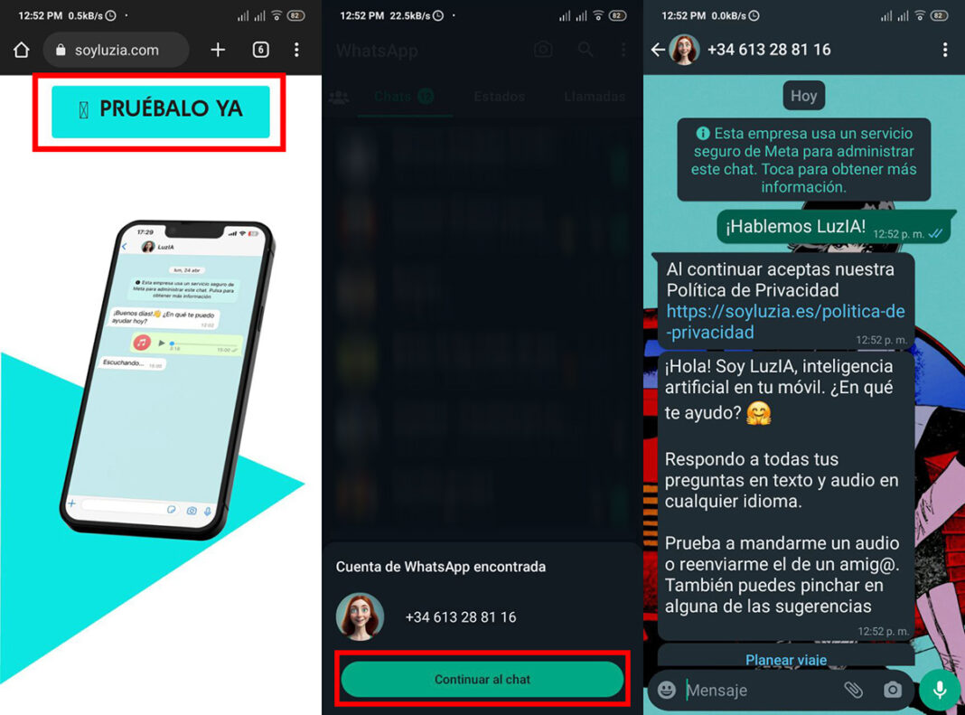 Cómo usar LuzIA un ChatGPT gratis en español para tu WhatsApp