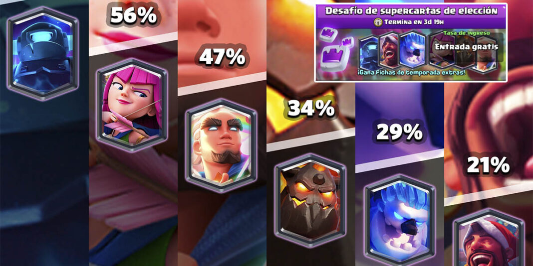 Desafío de supercartas de elección Clash Royale consejos para ganarlo