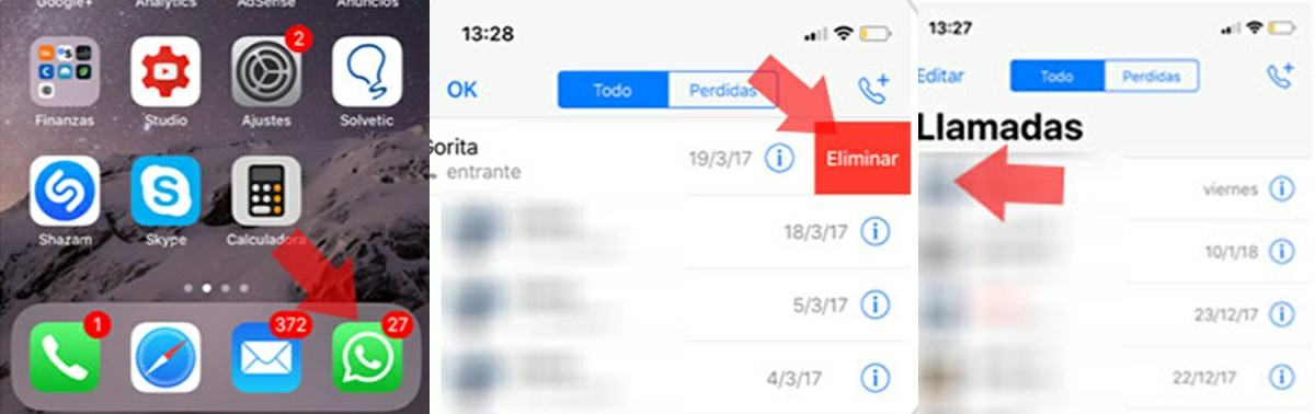 Cómo eliminar el registro de llamadas de WhatsApp