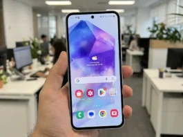 Ícono del triángulo en Samsung.