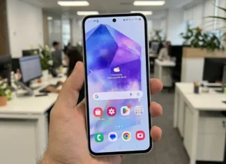 Ícono del triángulo en Samsung.