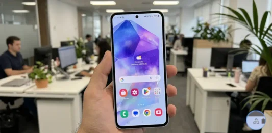 Ícono del triángulo en Samsung.