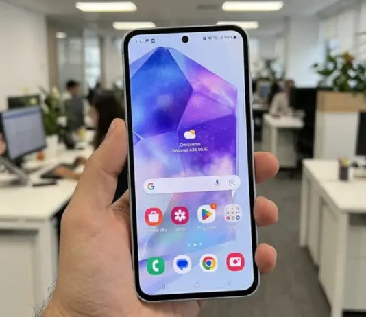 Ícono del triángulo en Samsung.