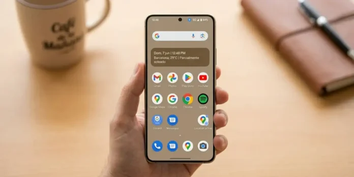 Significado del punto azul en la pantalla de mi Android.