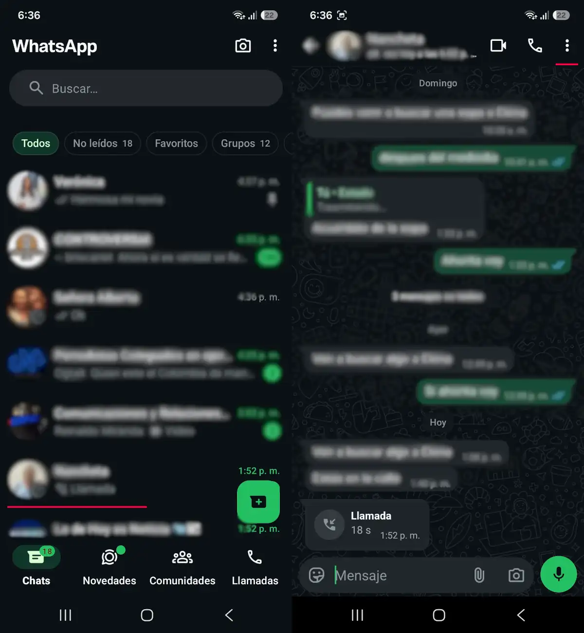 Cambiar la fecha en que desaparecen los mensajes de WhatsApp - parte 1.