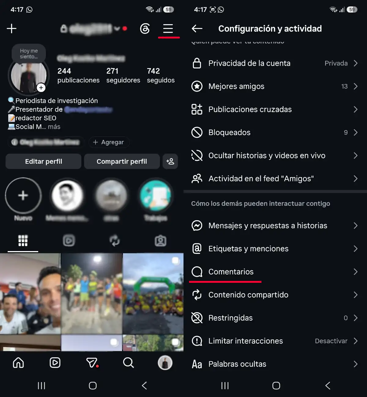 Comentarios con foto en Instagram - parte 1.