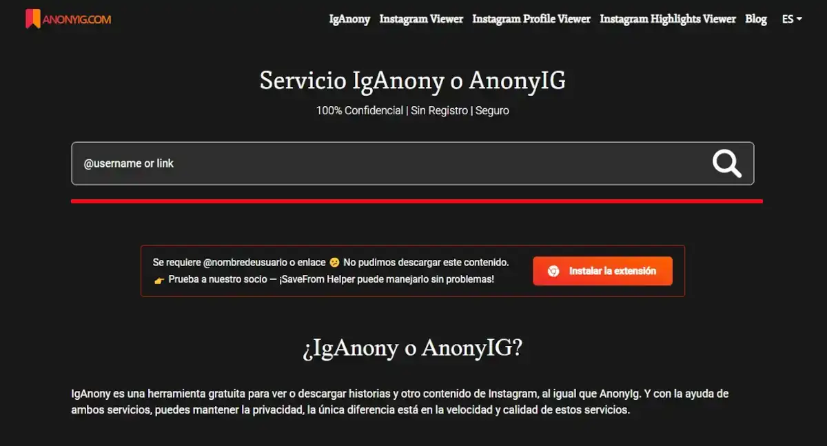 Con IgAnony puedes hacer mucho más que ver Instagram en anónimo.