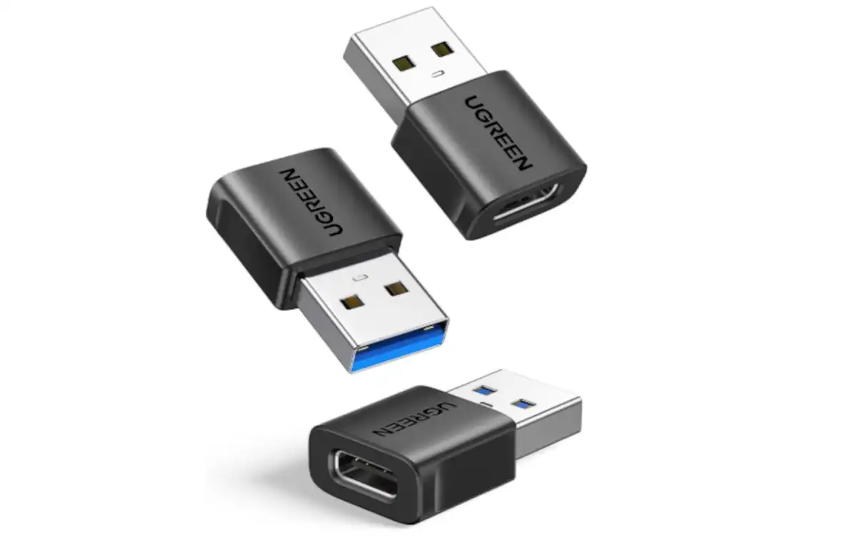 Paquete de adaptadores USB-A a USB-C UGREEN.