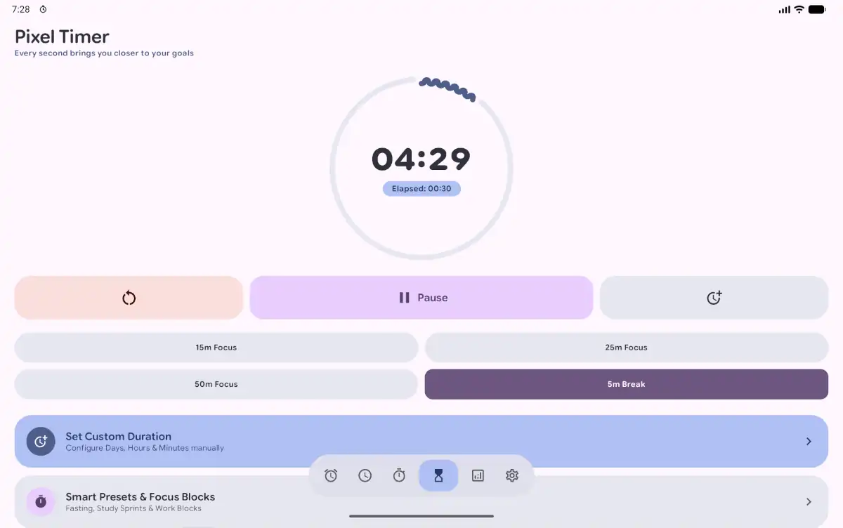 Pixel Clock - despertador para Android.