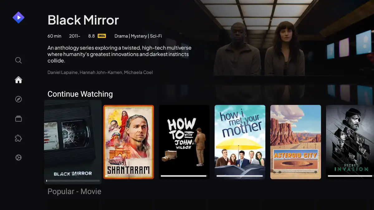 Stremio - APK para ver películas y series gratis.