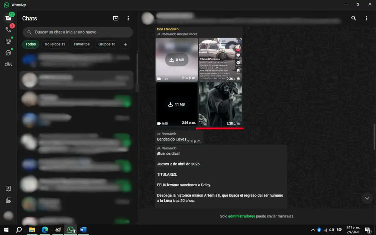 Ubicar donde se guardan los archivos de WhatsApp Escritorio en PC - parte 1.
