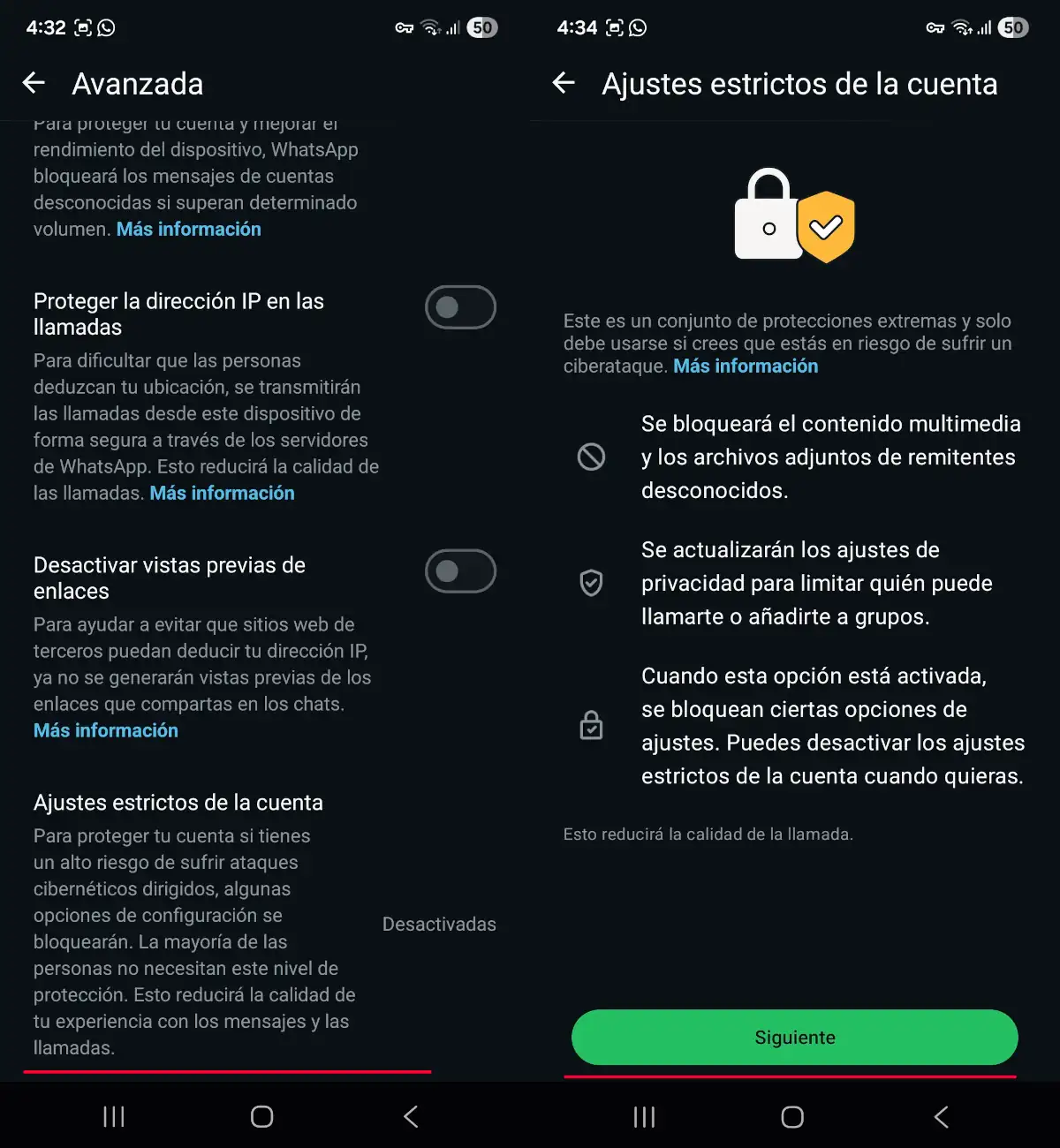 Ajustes estrictos - parte 2 - trucos de WhatsApp.