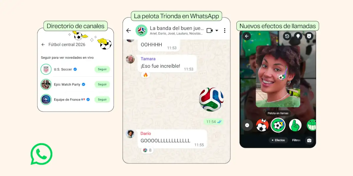 Algunos efectos de WhatsApp.