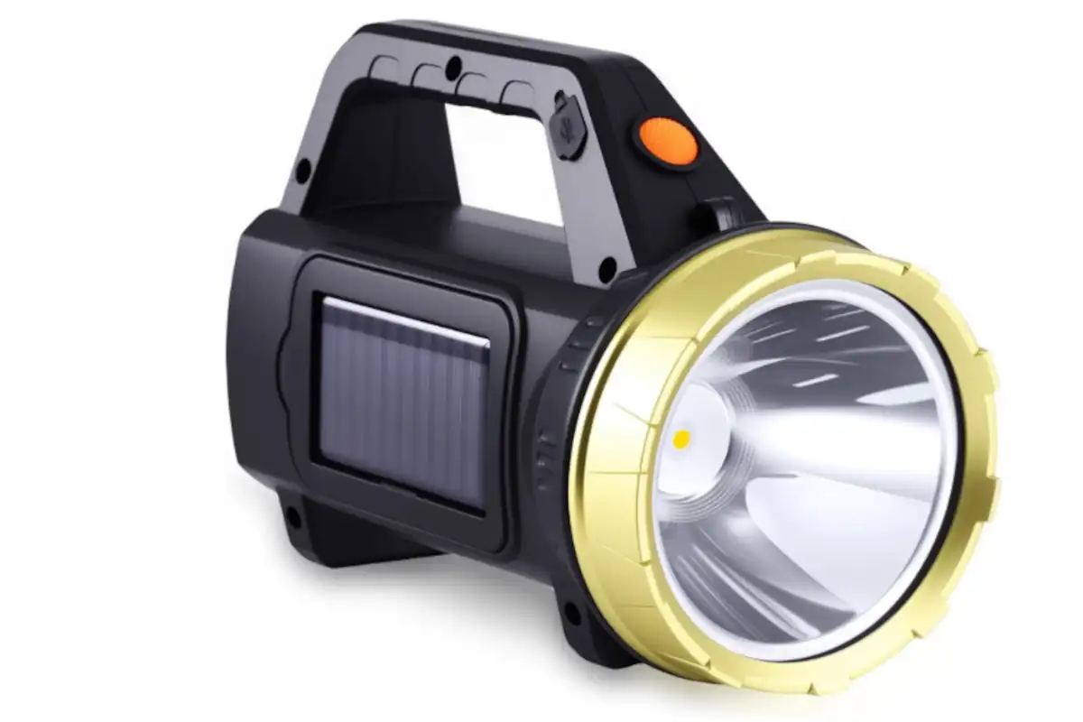 Linterna LED solar recargable ALLOMN - gadgets de emergencia.