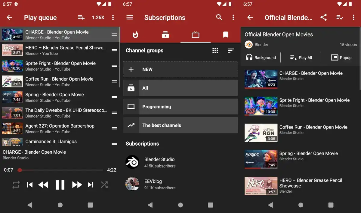 NewPipe - APK para ver películas y series gratis.