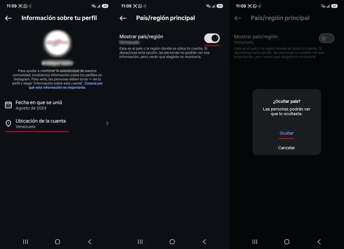 Ocultar el país o ubicación de la cuenta de Instagram - parte Ocultar el país o ubicación de la cuenta de Instagram - parte 2