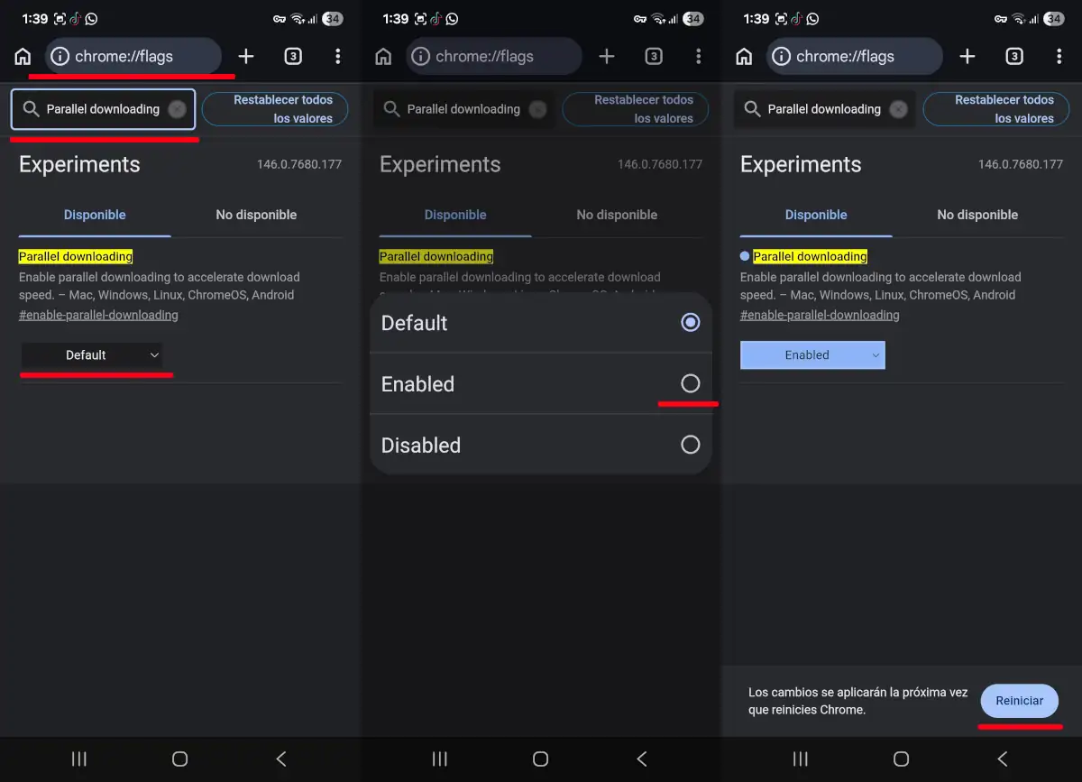 Optimiza tu navegador - descargar más rápido en Android.