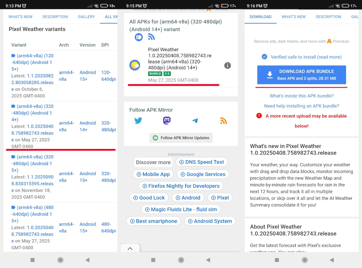 Steps To Download Pixel Weather.