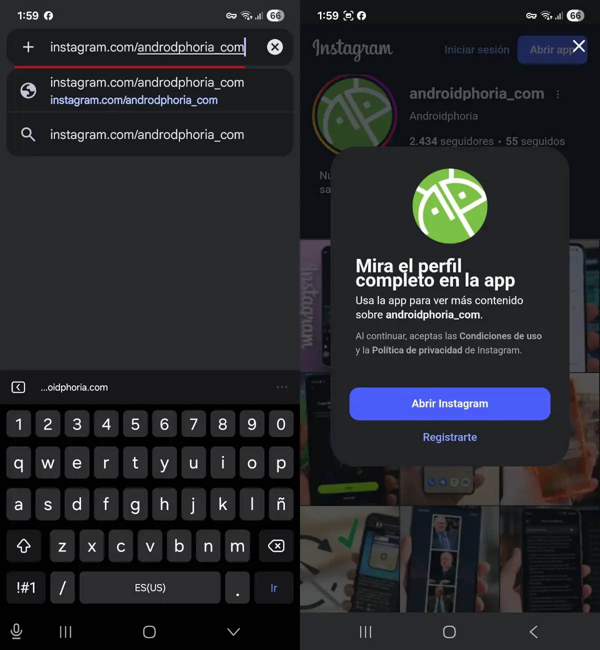 Pasos para saber si alguien te bloqueó en Instagram - parte 2.