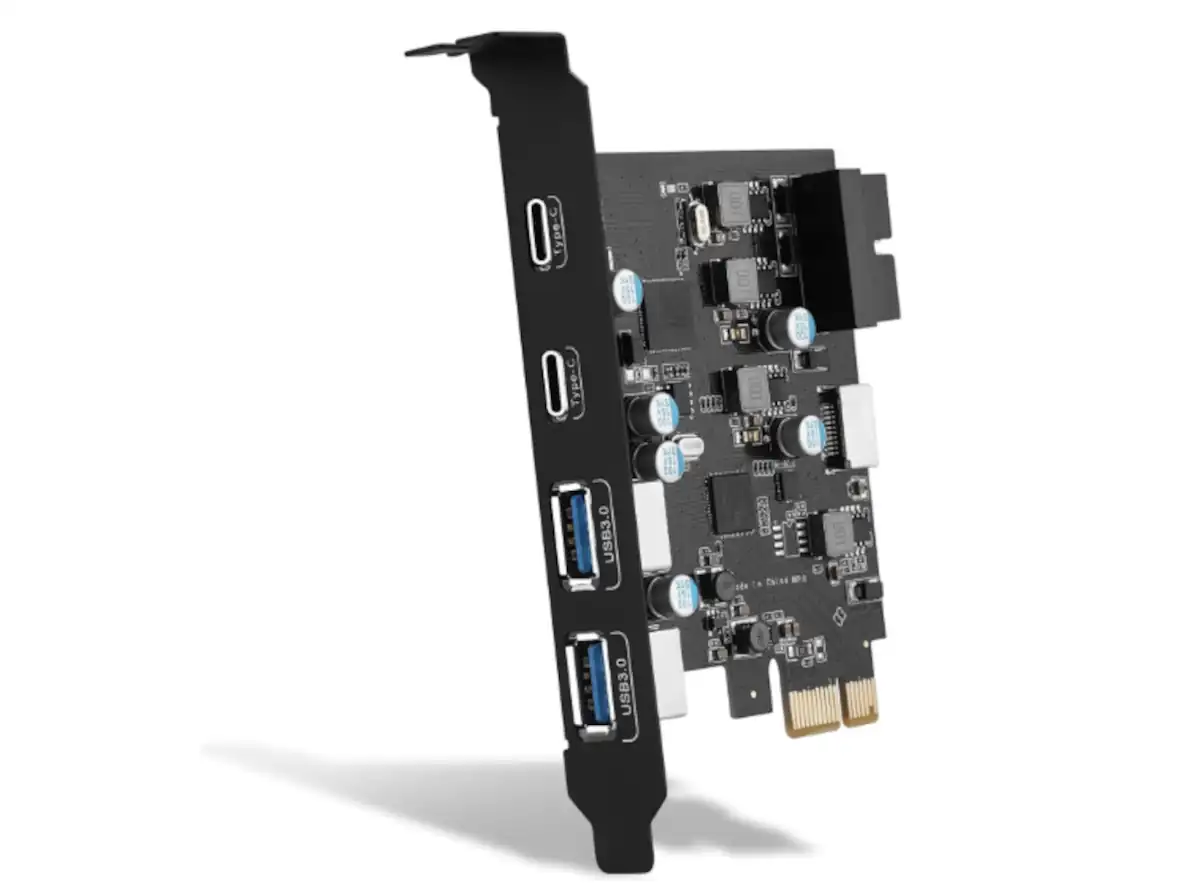 Tarjeta PCI USB-A y USB-C YEELIYA.