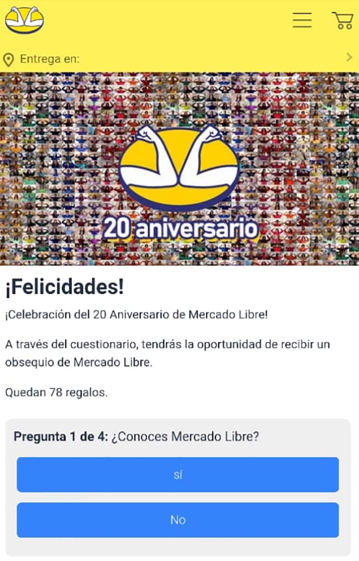 20 aniversario Mercado Libre regalos