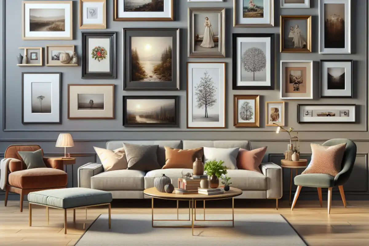 Colgar cuadros de pinturas.