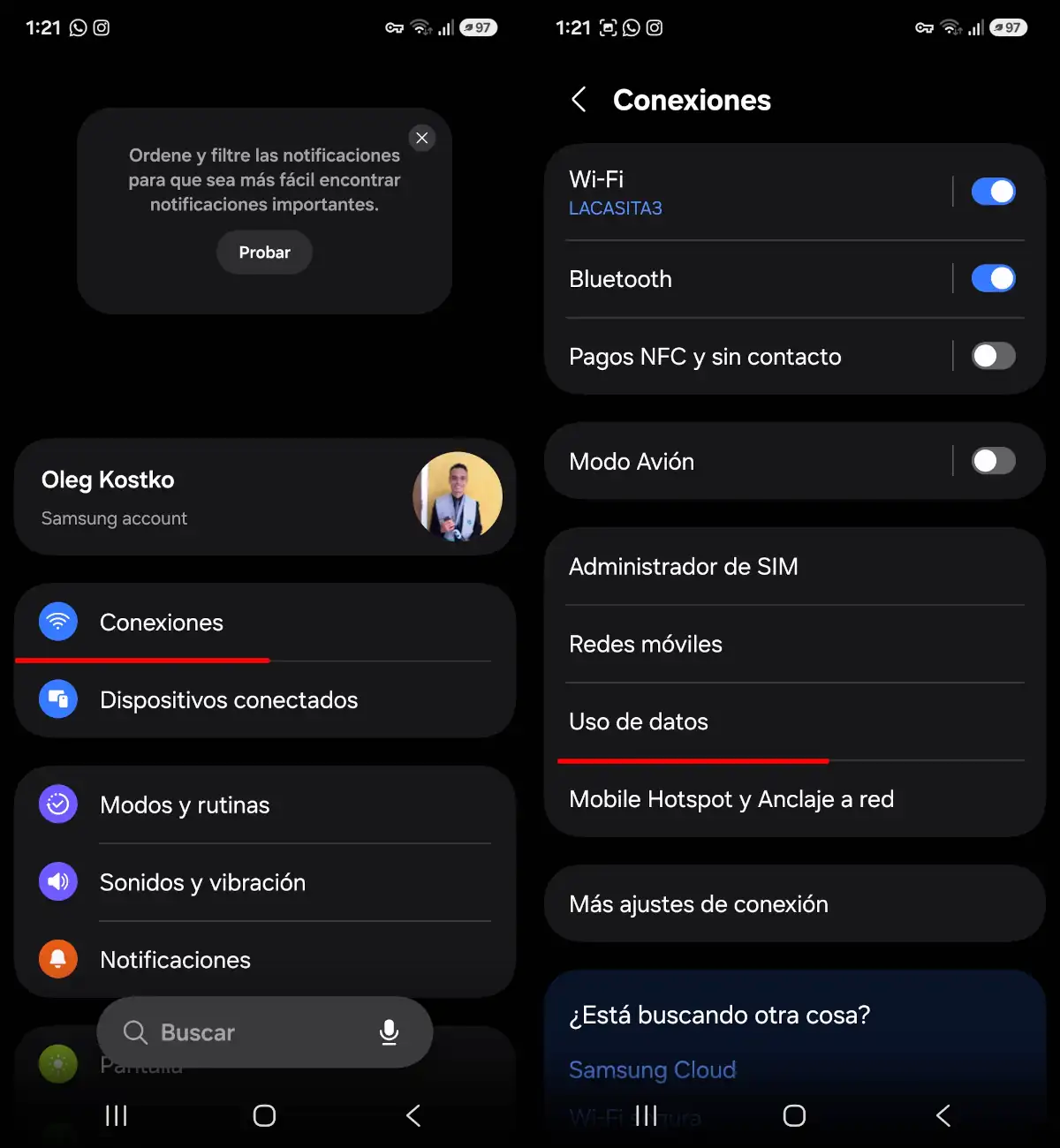 Desactiva el ahorro de datos - parte 1.