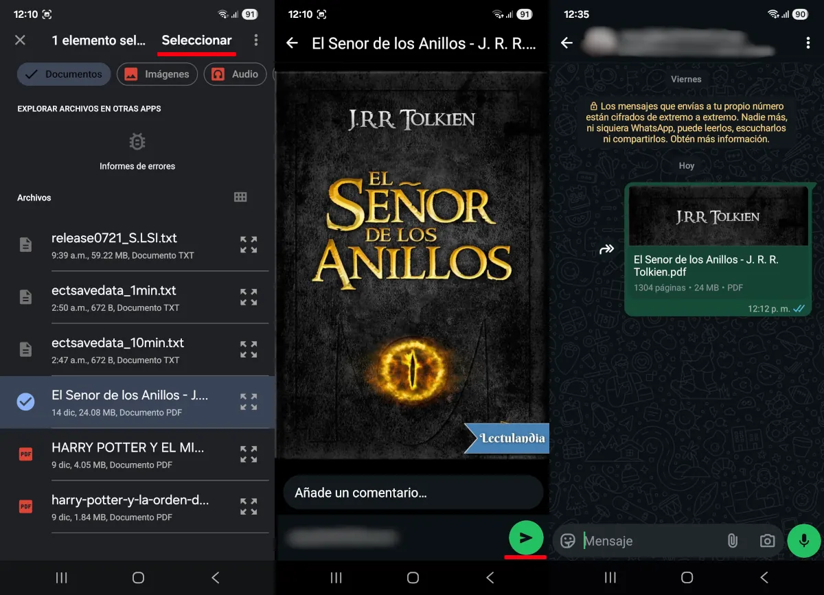 Enviar un PDF por WhatsApp para Android - parte 3.