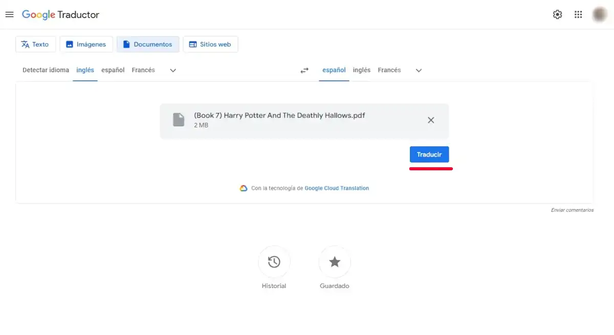 Traduce con Google Translate - parte 3 - Traducir documentos.