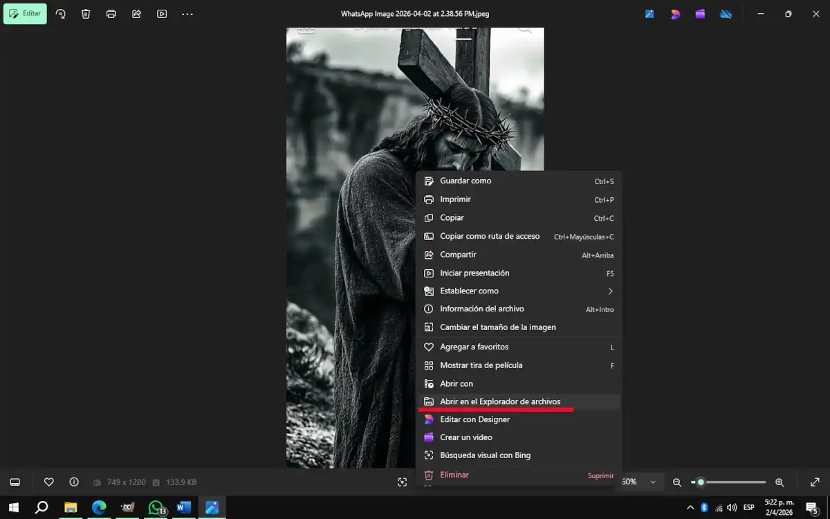 Ubicar donde se guardan los archivos de WhatsApp Escritorio en PC - parte 3.
