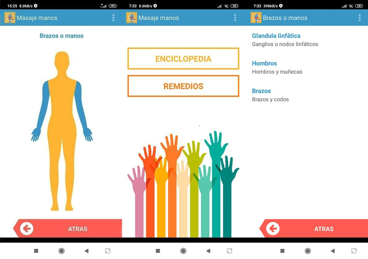 3 aplicaciones masajes