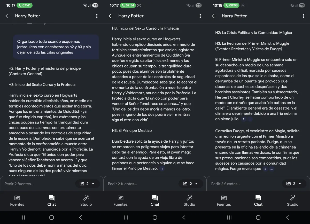 Genera esquemas para informes - NotebookLM.