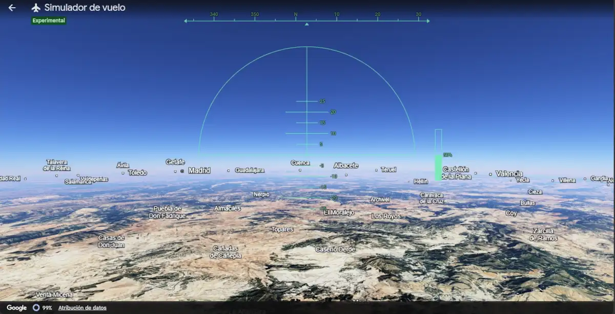 Simulador de vuelo.
