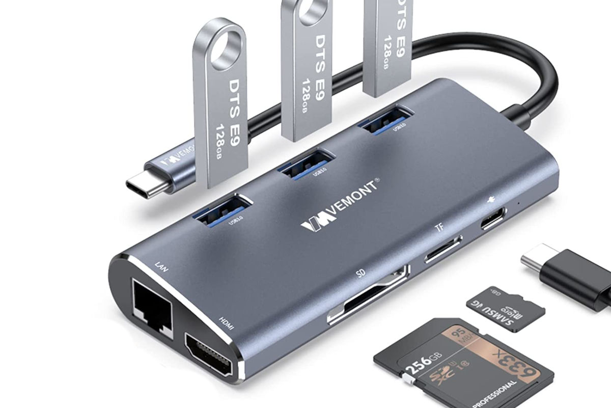 hub multipuerto usb-c vemont