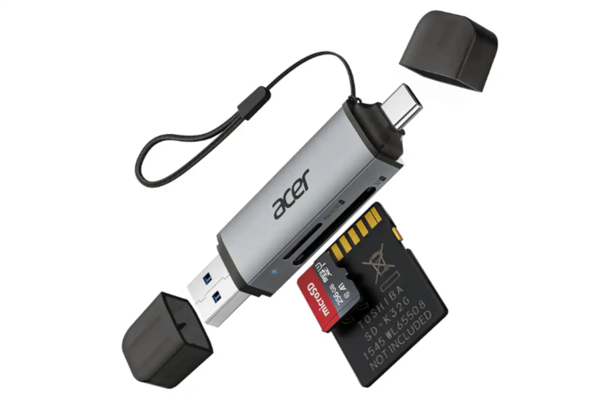 Adaptador de lector de tarjetas USB C y USB 3.0 Acer.