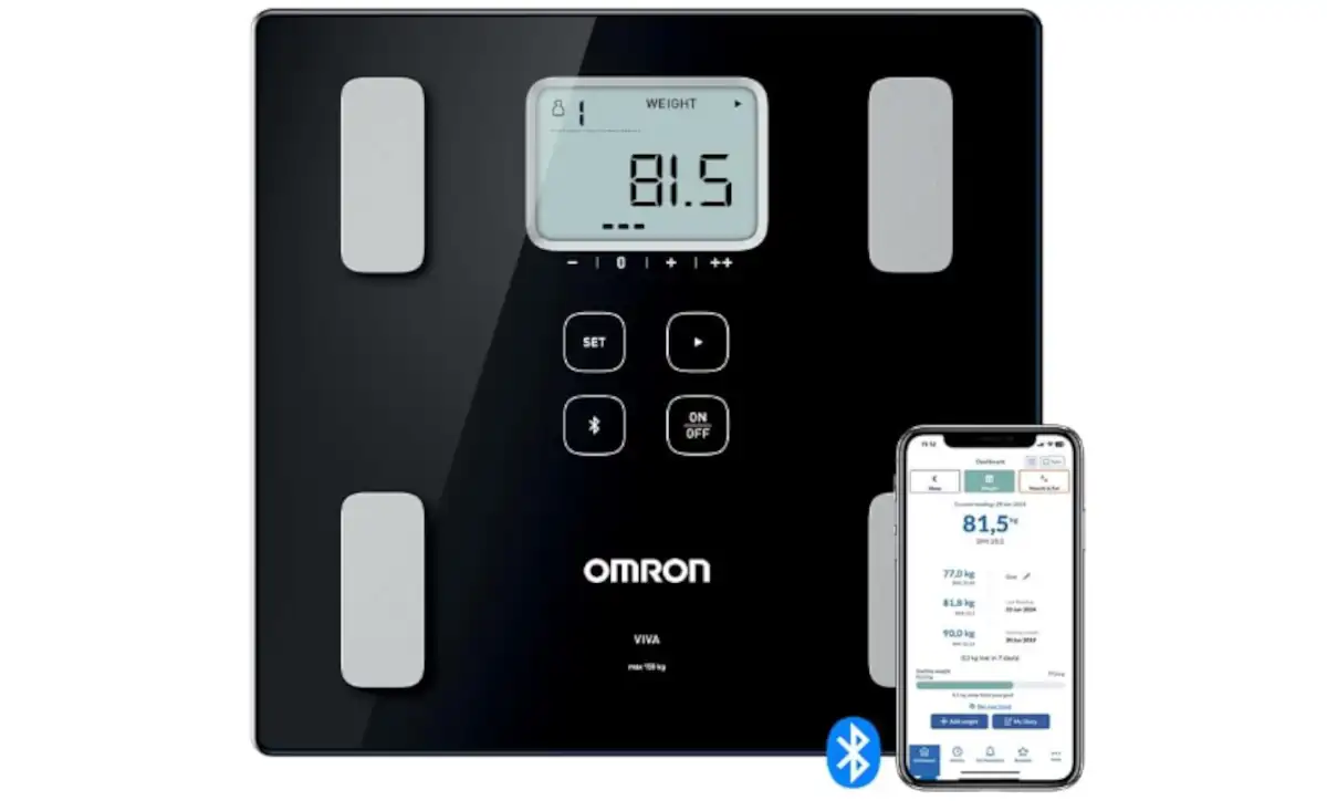 Báscula inteligente OMRON VIVA HBF-222T-EBK.