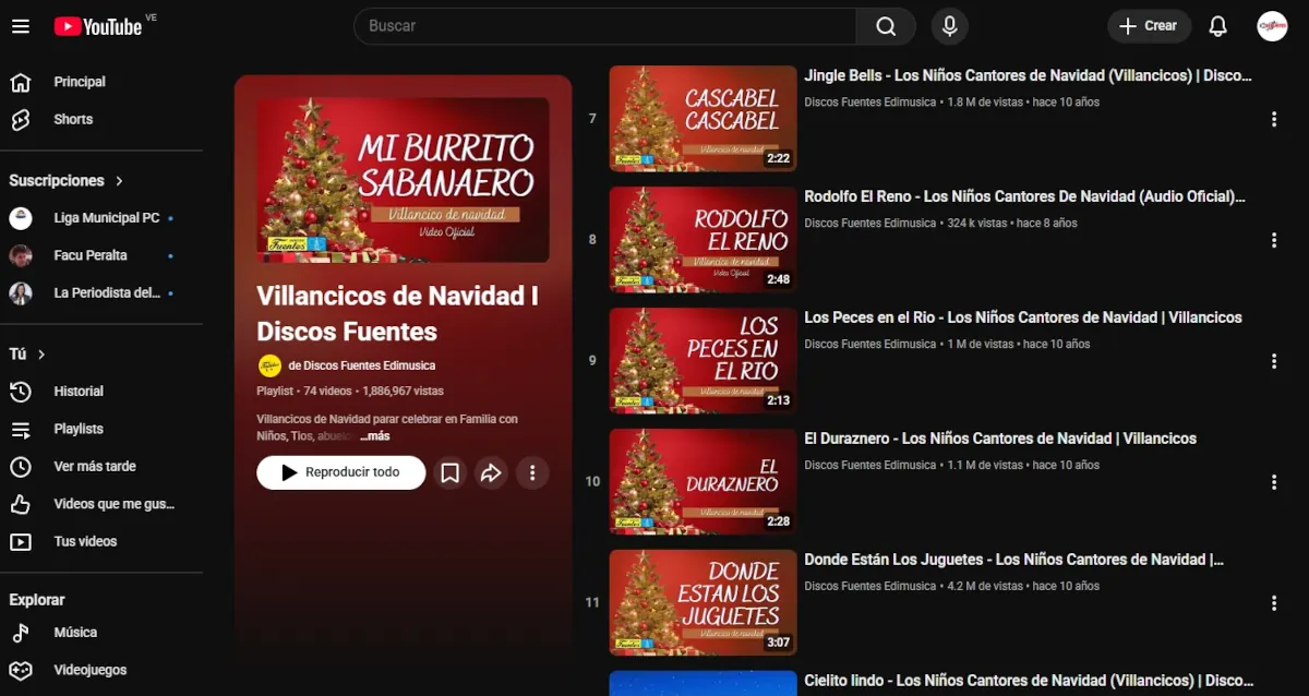 Villancicos de Navidad.