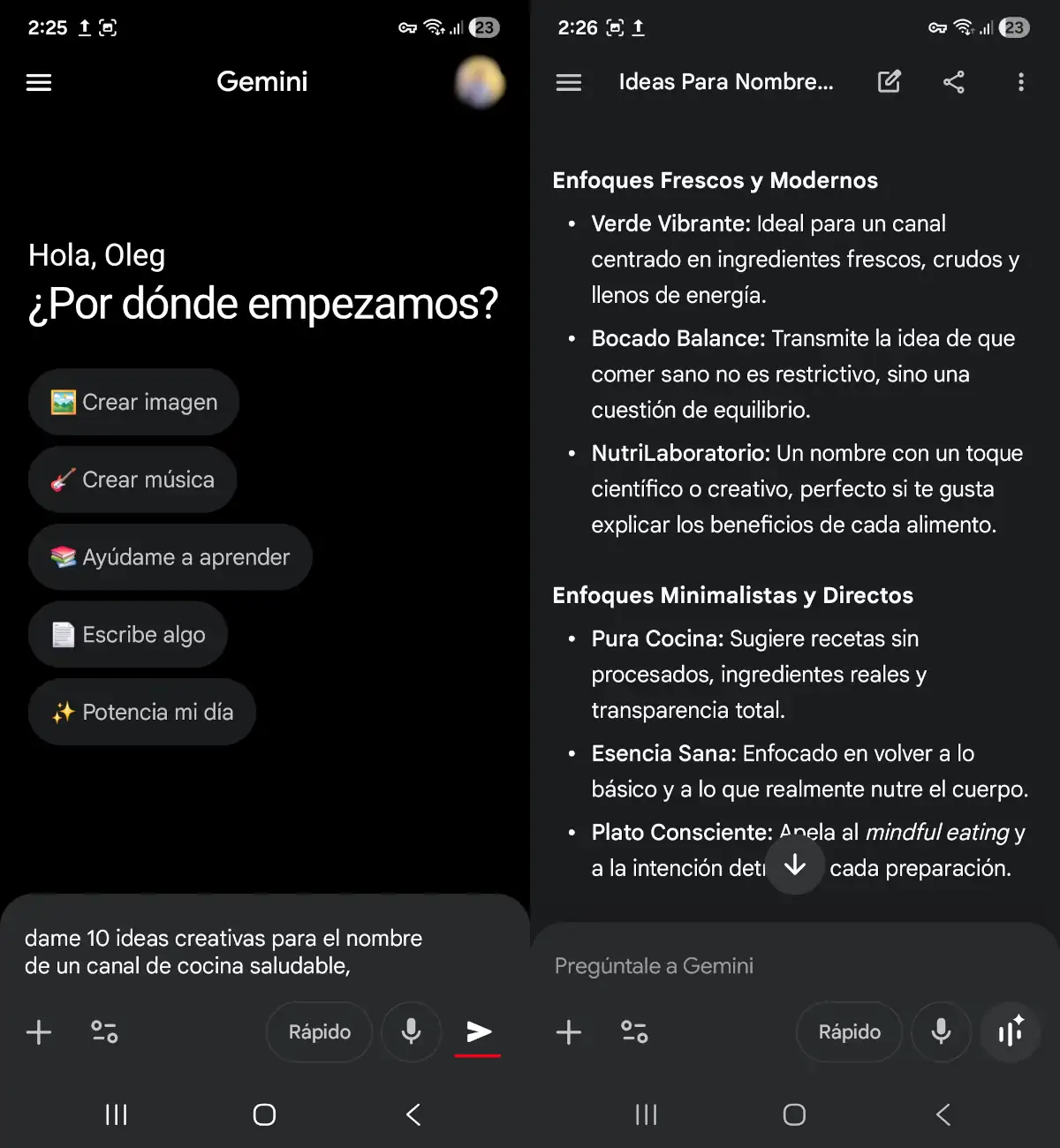 Genera una lluvia de ideas.