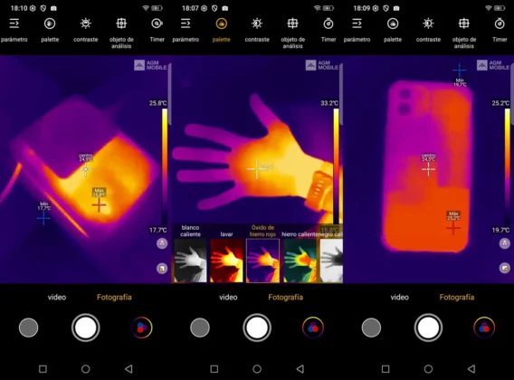 AGM G3 PRO interfaz de camara termica