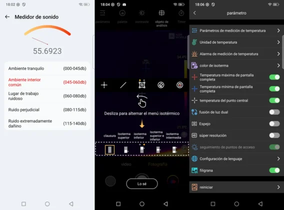 AGM G3 PRO medidor de sonido y camara termica