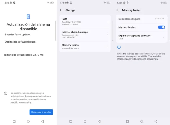 AGM G3 PRO memoria y actualizacion del sistema