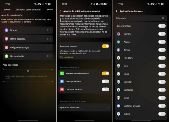 AGM Legion 3 Desde la app tambien puedes gestionar las funciones de salud y las notificaciones