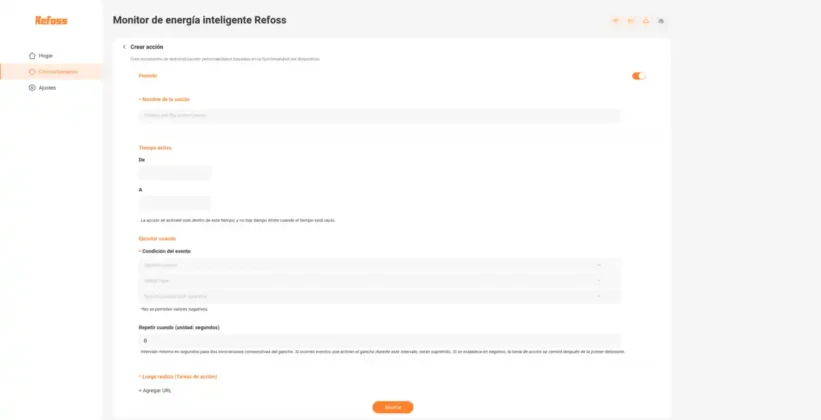 API - crear automatizaciones Refoss EM16P