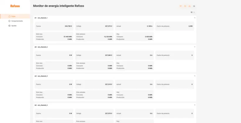 API - vision general Refoss EM16P