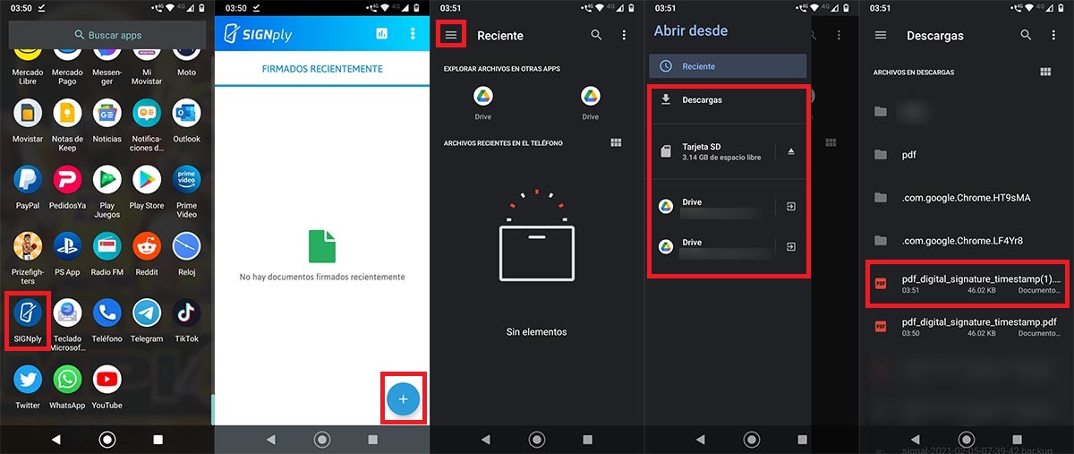 Abrir documento PDF en Signply