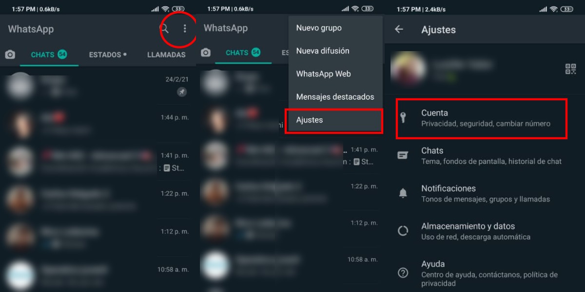 Activa la última vez de WhatsApp