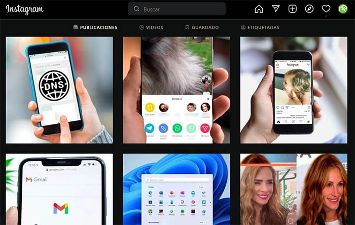 Activar tema oscuro Instagram PC