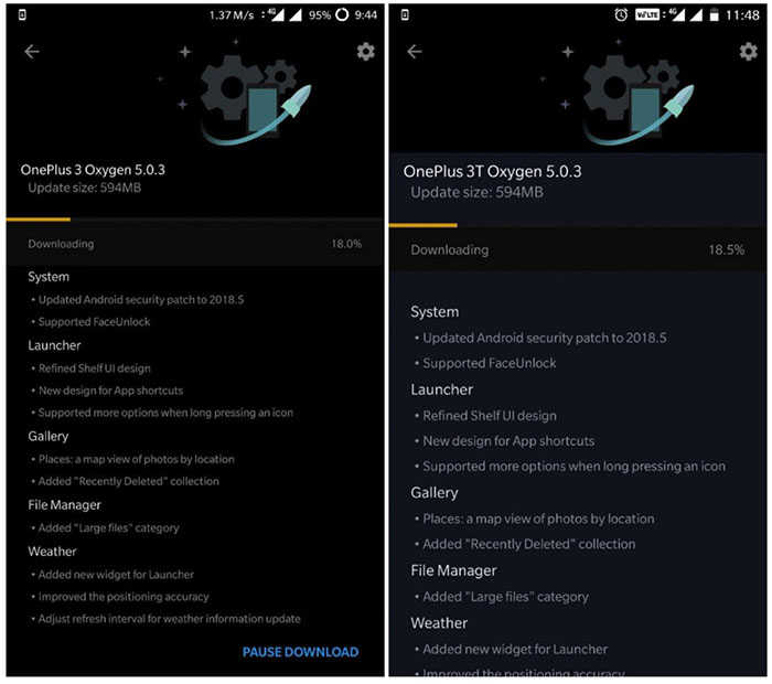 Actualización Face Unlock OnePlus 3T