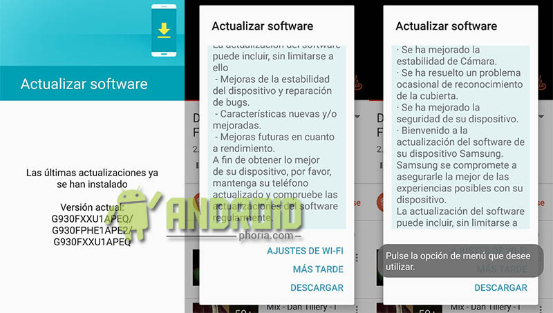 Actualizacion junio galaxy s7