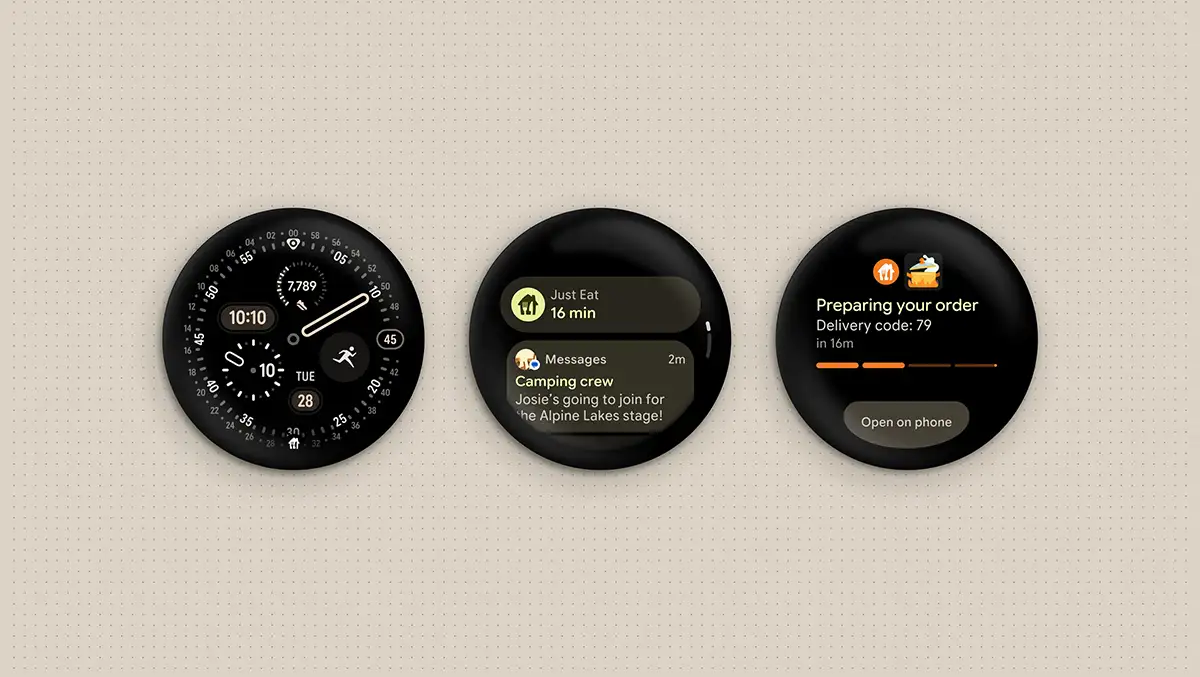 Actualizaciones en tiempo real en Wear OS 7